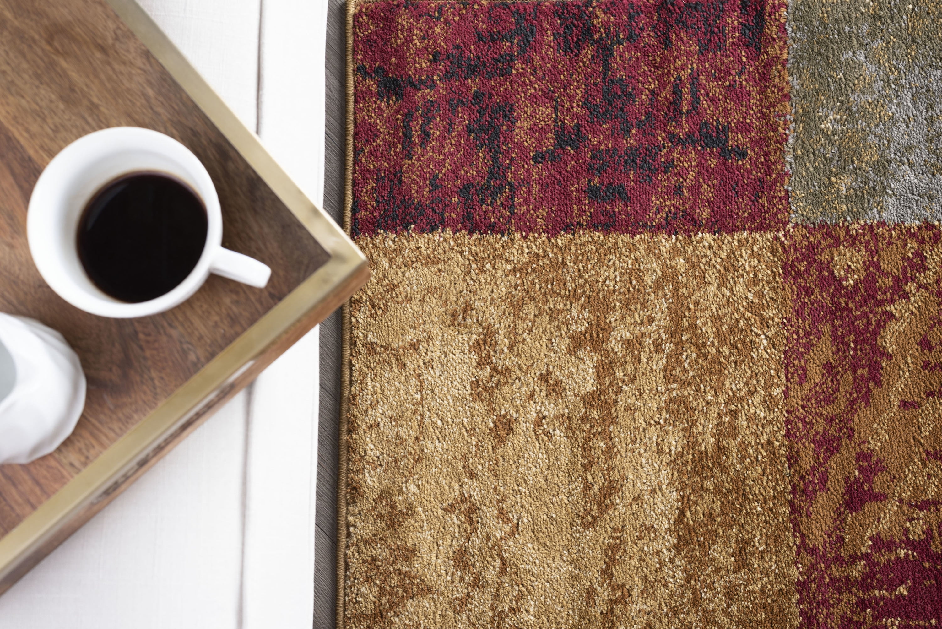 Elegance Contemporary 3-Piece Set Multi-Color Polypropylene Indoor Area Rug