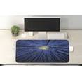 thumbnail image 2 of Nature Computer Mouse Pad, Full Moon Depiction in Woods Star Night Heavenly Lunar Treetops up Space Universe Art, Rectangle Non-Slip Rubber Mousepad X-Large, 35" x 15" Gaming Size, Blue, by Ambesonne, 2 of 2