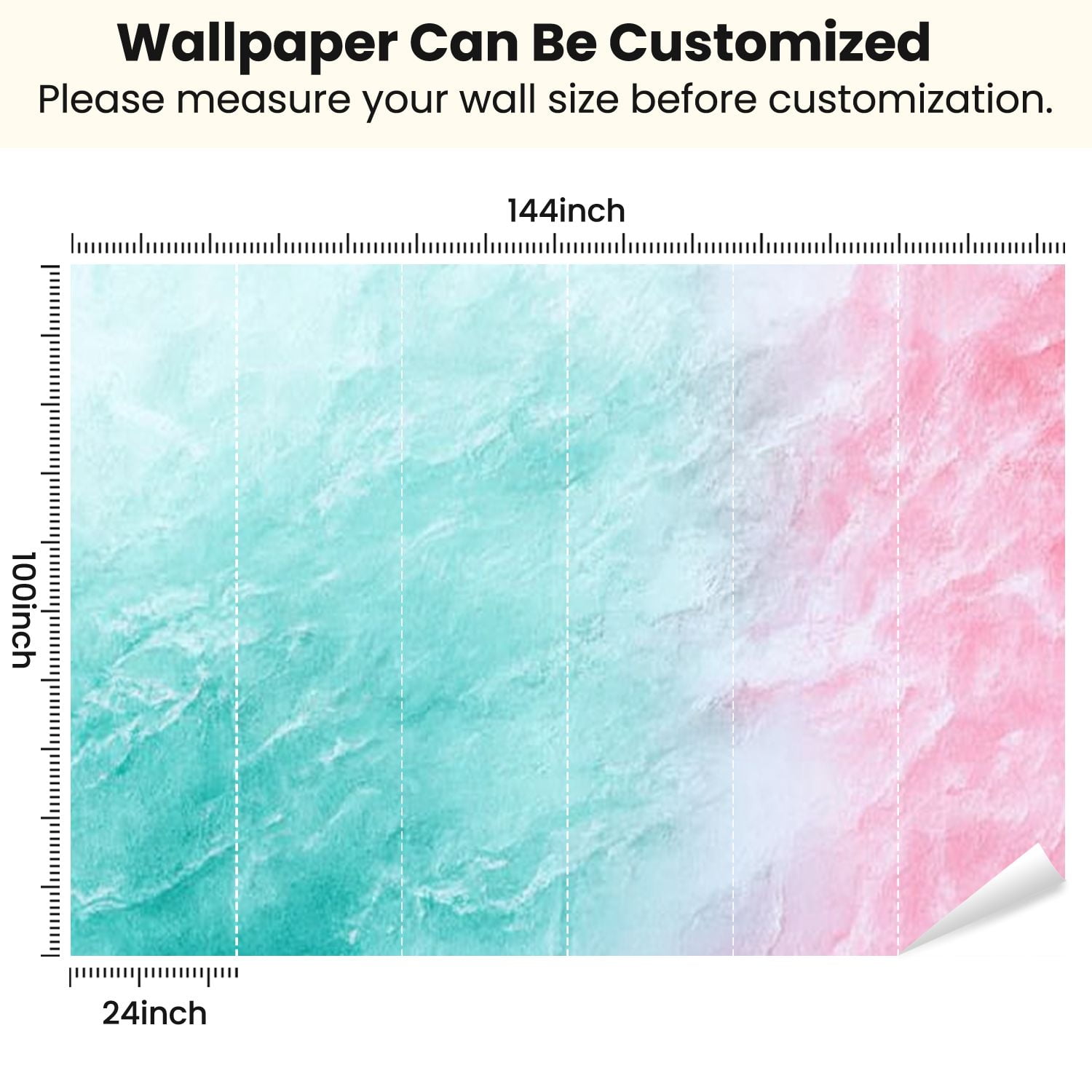 Peel and Stick Wallpaper Beach Abstract Sea Summer Grunge Wave Sand Pastel Crayon Drawing Modern Art Wall Mural Decor Self Adhesive and Removable 100in x 144in