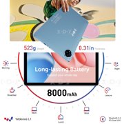 XGODY Q17 Android 15 11 Smart Tablet | 16GB RAM +256GB ROM +1TB Expandable | 8000mAh Battery | 8MP + 13MP Dual Camera | 1080P HD Touch Screen | 1.15lb/Blue Metal Body