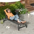 thumbnail image 2 of Costway 2PCS Patio Galvanized Steel Chaise Lounge with Wheels PE Rattan Recliner Chair, 2 of 8