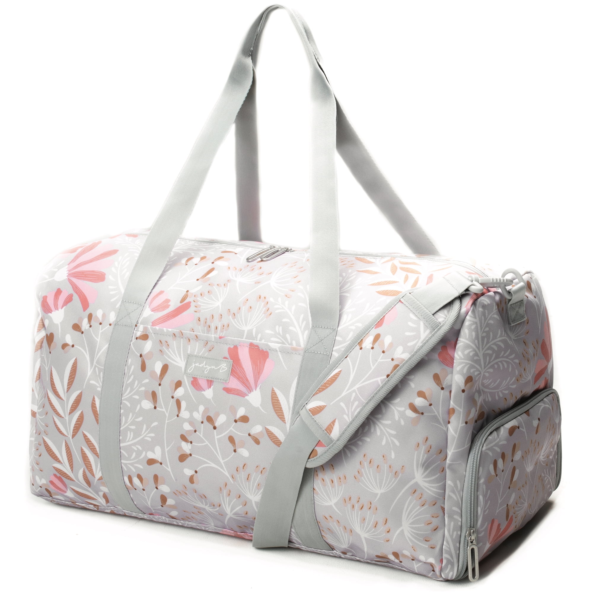 Jadyn Weekender 52L Women's Travel Duffel Bag (Gray Floral)