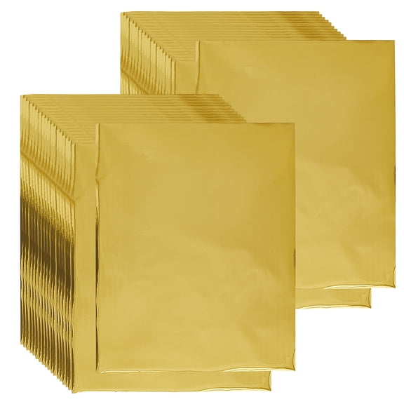 100 Sheets Toner Reactive Foil 11.42x7.3in Rectangle Metallic Transfer Foil Paper Sheet Golden