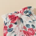 thumbnail image 5 of Dooleck Ribbed Baby Girl Clothes Ruffled Bodysuit Floral Shorts Pants Infant Outfit, 5 of 8