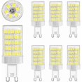 thumbnail image 1 of G9 LED Light Bulb Cool White, 10W G9 LED Bulb 6000K Incandescent Equivalence 80W Light 900LM G9 LED Lamp AC 220V Bright 360 Wide Beam Angle 86*2835 SM, 1 of 5