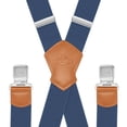 thumbnail image 5 of BIGLUFU Men's Suspenders, with Heavy Duty Clip Wide X-Back for Work Adjustable Suspenders （Blue）, 5 of 8