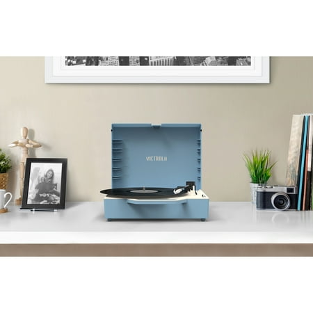 Victrola - Re-Spin Sustainable Bluetooth Suitcase Record Player - Light Blue