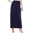 thumbnail image 4 of Women's Maxi Length High Waist Foldable Waistband Solid Skirt, 4 of 7
