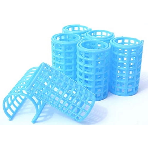 Hair Rollers Comb Curlers Clips Styling Rollers Hair Curls Wave Style Hairdressing Curlers Tools (Plastic Styling 36mm 1 1/2" 6PCS Random Clolor)