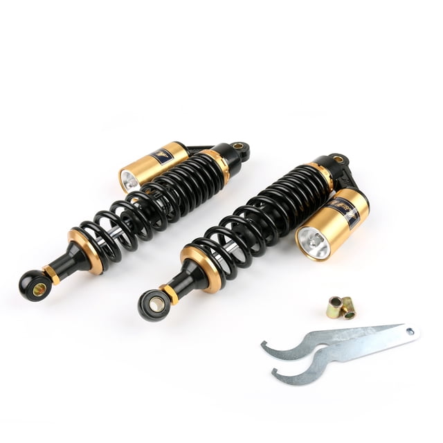 13" 330mm Pair Air Rear Shocks Absorber For Yamaha Daytona Motorcycle Black&Gold