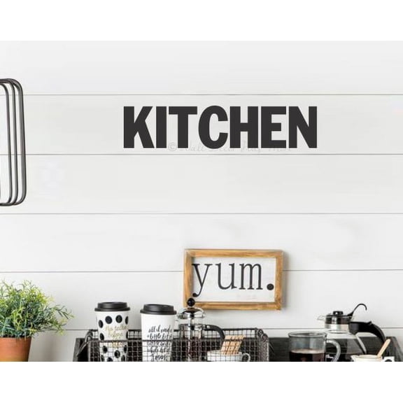 Kitchen Simple Word Wall Art Sticker Vinyl Decal Letters Decor Home Decor 23x5-Inch Black