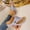 Light Blue, variant on Women's Wedge Sandals, Glitter Open Toe V-strap Comfortable Summer Slippers Pink 5.5