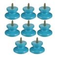 thumbnail image 3 of WRISTBIQUE Knob Pull Blue Wood 8Pcs Easy Installation 1.3x1.3x1.2in, 3 of 8