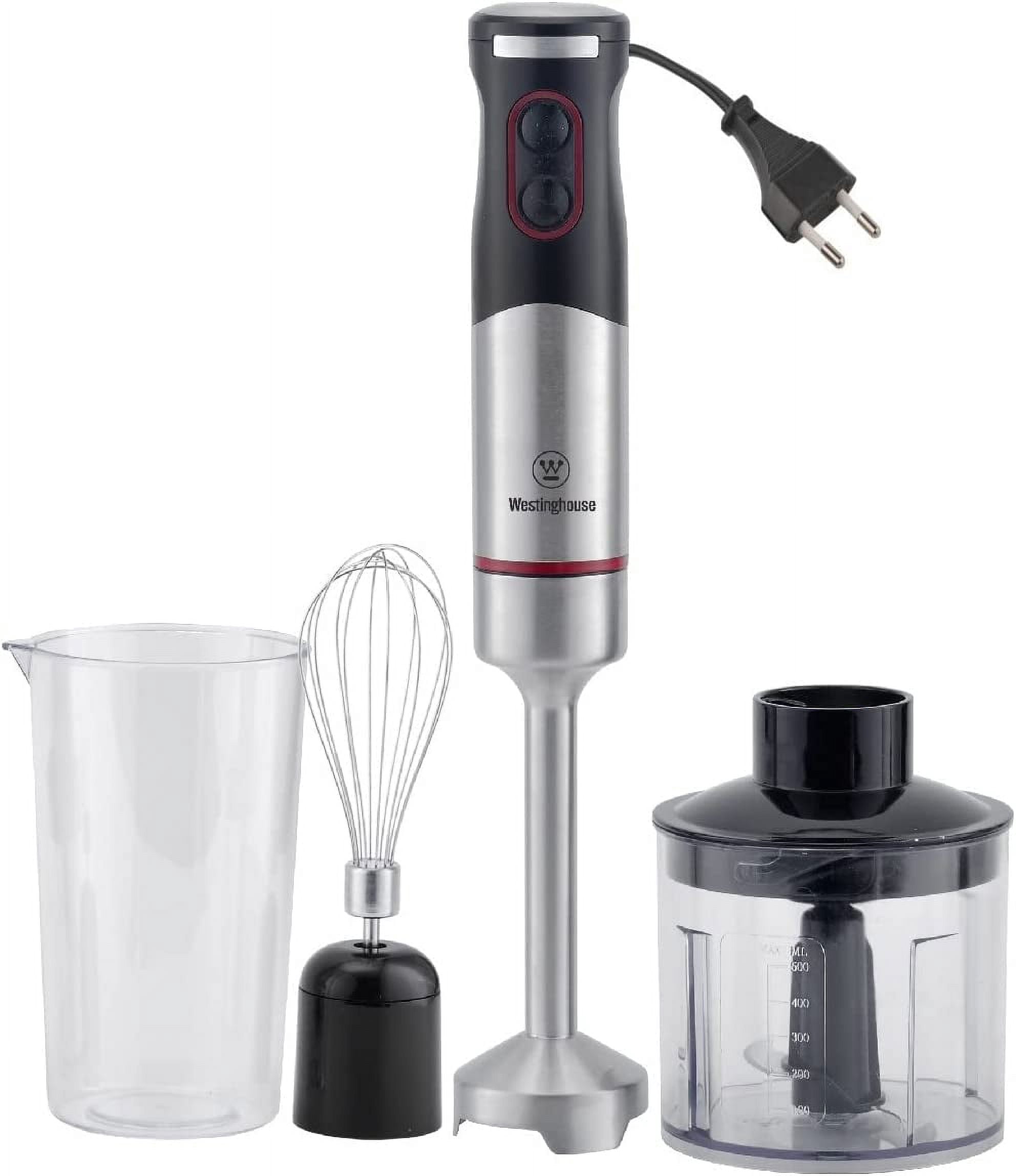 Unbranded 220 Volt Hand Blender 1000W - 3 in 1 Hand blender includes blending shaft, 500 ml chopper bowl, 700 ml beaker and whisk-220V 240V (Not For Use In USA)