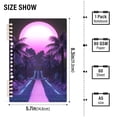 thumbnail image 2 of FORMRS 1-Subject Spiral Notebook 8" x 5" College Ruled 60 Refillable Sheet A5 Hard Cover, Pink Road, 2 of 7