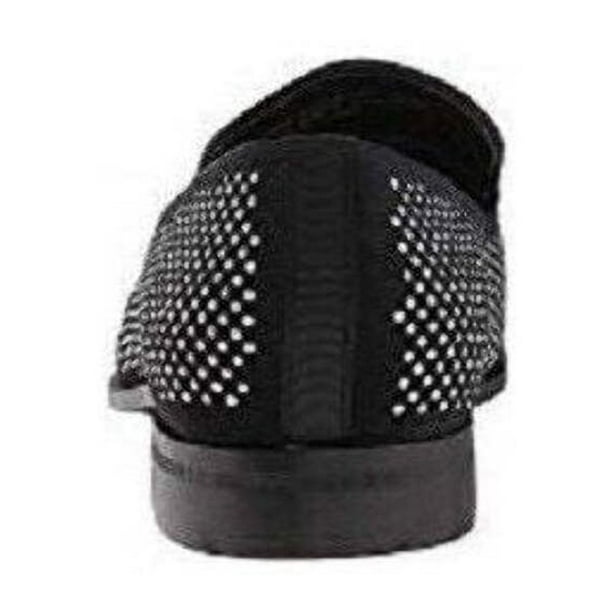 Stacy Adams Men\'s 9.5 Swagger Studded Slip On Shoes Black & Silver 25228-042 25228, Stacy Adams Micro Suede Shoes Swagger Slip On Studded  main image 3