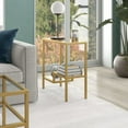 thumbnail image 5 of Evelyn&Zoe Lovett 24" Wide Rectangular Side Table, Brass, 5 of 9