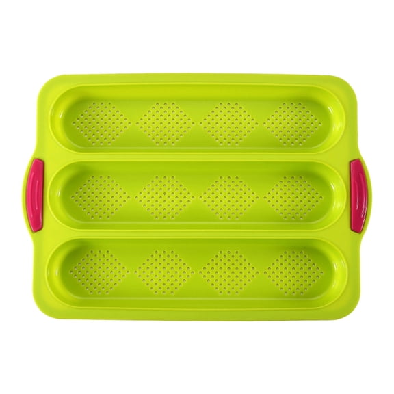 USUERY Silicone Non Stick French Bread Mold Loaf Pan For Baking Oven Toaster Pan Sandwich French Baking Tray Baking Sheet Pan