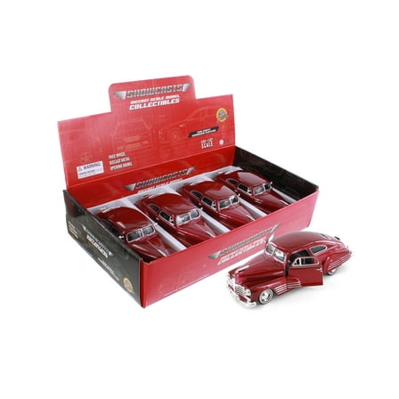 1948 Chevy Aerosedan Fleetline Hard Top, Red - Showcasts 77266D - 1/24 Scale Diecast Model Car