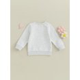 thumbnail image 4 of Bagilaanoe Toddler Baby Girl Birthday Sweatshirt Long Sleeve Rainbow Print Pullover 6M 12M 18M 24M 3T 4T 5T Kids Fall Loose Tee Tops, 4 of 8