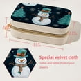 thumbnail image 5 of Christmas Snowman Velvet Portable Earring Holder with Removable Compartment: Display Case, Jewelry Box, Decorative Box - Gift!, 5 of 7