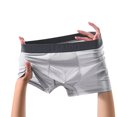 thumbnail image 3 of WAVSUF Summer Boxer Briefs Mens Solid Color Comfort Underpants Comfortable Ventilation Briefs Gray Size 2XL, 3 of 3