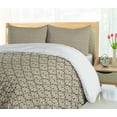 thumbnail image 5 of Ambesonne Ethnic Duvet Cover Set, Leaves and Paisley Motifs, Queen, Eggplant Pale Yellow, 5 of 6