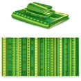 thumbnail image 2 of Coolnut 3-Piece St. Patrick's Day Clover Stripe Towel Set, Absorbent Soft Bathroom Decorative Towel Set with Bath Towel, Hand Towel & Washcloth Washcloth Gift, 2 of 7