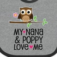 thumbnail image 4 of Inktastic Nana and Poppy Love Me Girls Baby Bib, 4 of 4