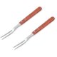 thumbnail image 1 of 2 piece meat fork stainless steel grill fork wooden handle stainless steel meat fork 33cm grill fork carving fork pot fork BBQ kitchen roast turkey me, 1 of 4