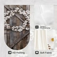 thumbnail image 2 of Farmhouse Kitchen Window Curtains 27.5 x 39 Inch Small Short Mini Cafe Rod Pocket Rustic Wooden Barn Door Western for Living Bedroom Room Home Treatment Set of 2 Curtain Panels Drapes Tiers, 2 of 6