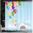 thumbnail image 3 of Ambesonne Circus Shower Curtain, Carnival Tent Balloons, 69"Wx70"L, Multicolor, 3 of 4