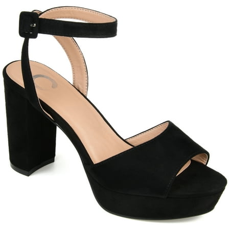 

Journee Collection Womens Nairri Vegan Leather Platform Heel Sandals