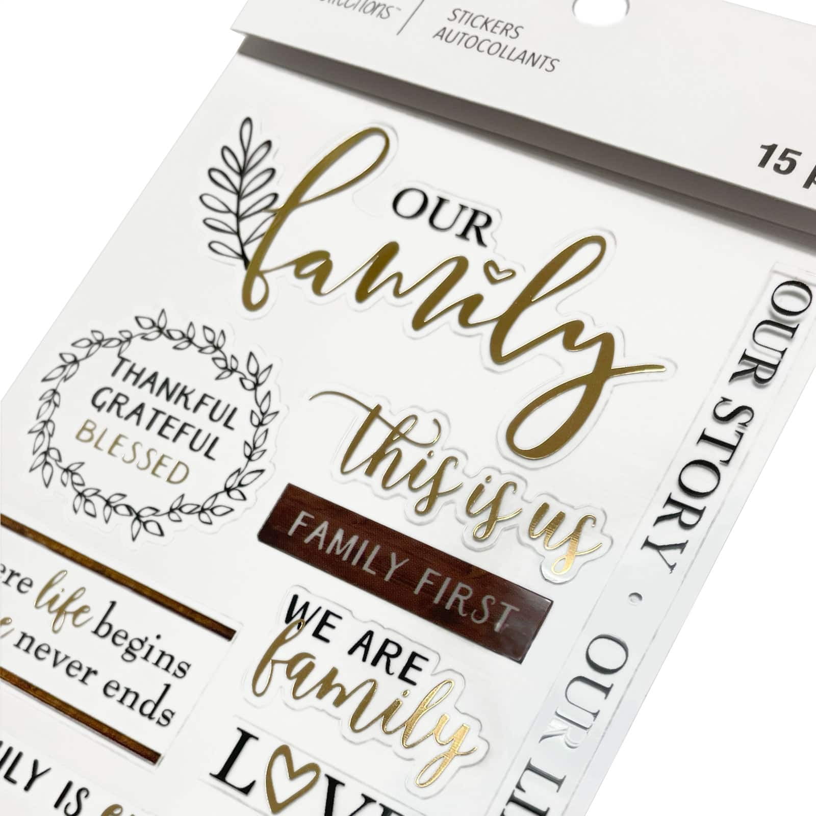 Recollections Blessed Family Stickers, 12 Pack