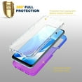 thumbnail image 2 of OnePlus Nord N200 5G Case With Built-in Screen Protector, Rosebono Hybrid Glitter Sparkle Transparent Colorful Gradient TPU Cover Case For OnePlus Nord N200 5G (Blue/Purple), 2 of 5
