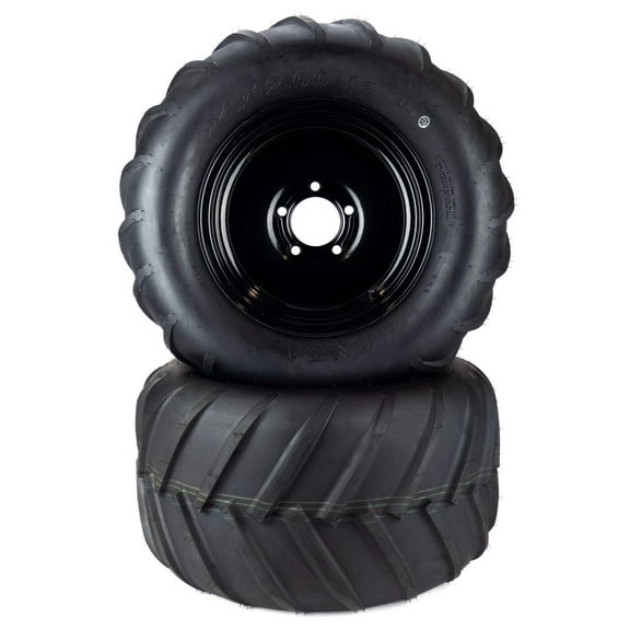 (2) Aggressive Tire Assm 24x12.00-12 Hustler X-ONE 60" 72" Super S 60" 607104