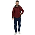 thumbnail image 5 of Neiku Mens Zipper Hoodie Casual Hooded Sweatshirt Fleece Jacket Burgundy-2XL, 5 of 6