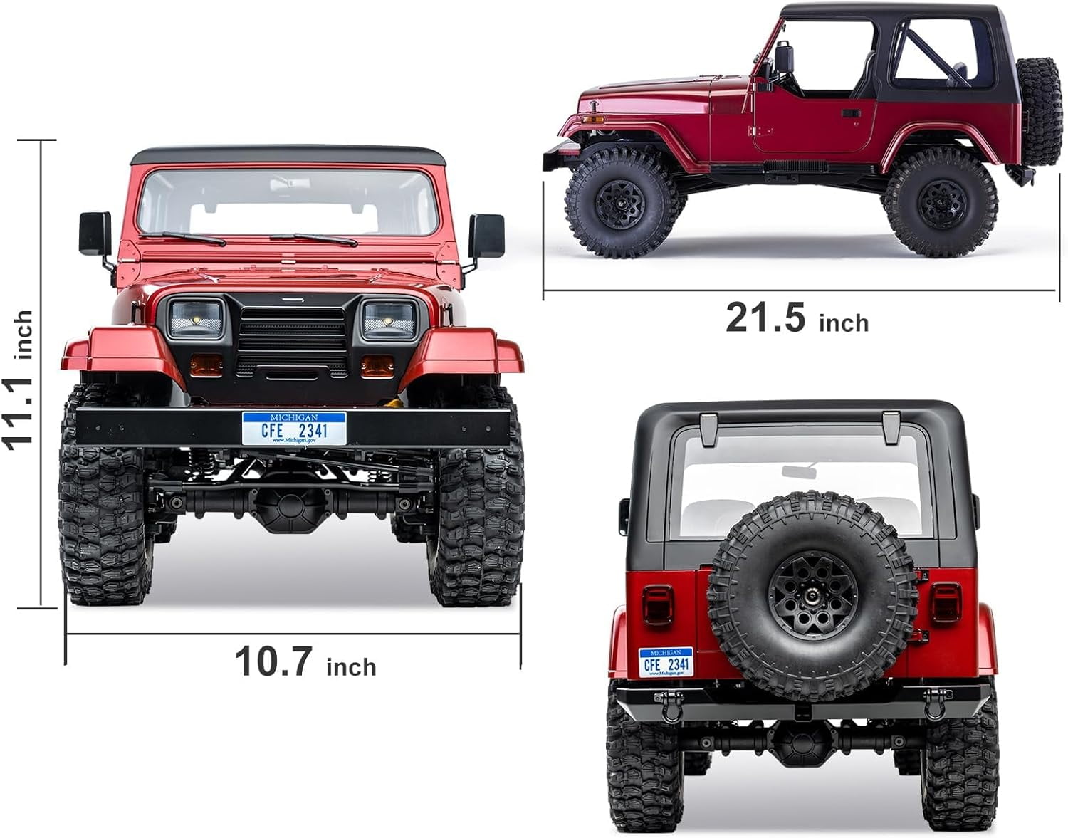 Rochobby Mashigan 1/10 RC Crawler, RC Rock Crawler Removable Details 15km/h, Remote Control Cars with Full Car Ball Bearing for Adults Need to Complete with Battery