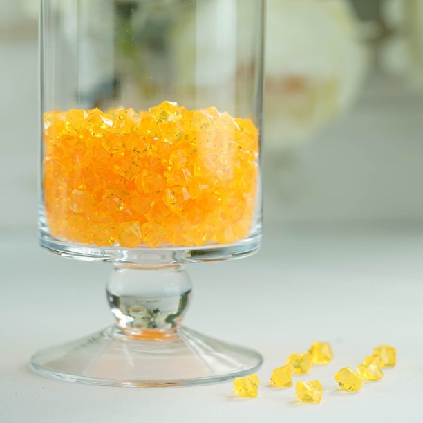 Efavormart 400 pcs GOLD Mini Acrylic Ice Crystals Vase Fillers Table Scatters Decorations For
