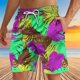thumbnail image 5 of Pantalones Cortos Casuales de los Hombres Impresos Pantalones de Playa con Cordón de Bolsillo Deportivos, Poliéster Ligero para Primavera Verano Al Aire Libre Y Diario, 5 of 8