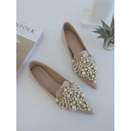

Faux Pearl Decor Loafers Women‘s Footwear