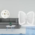 thumbnail image 2 of Reloj De Pared Moderno Y Silencioso Con Números Grandes Y Un Bonito Cojín Con Forma De Lazo Para Una Cómoda Decoración De La Oficina En Casa, Sala De Estudio Y Estilo Rústico., 2 of 8