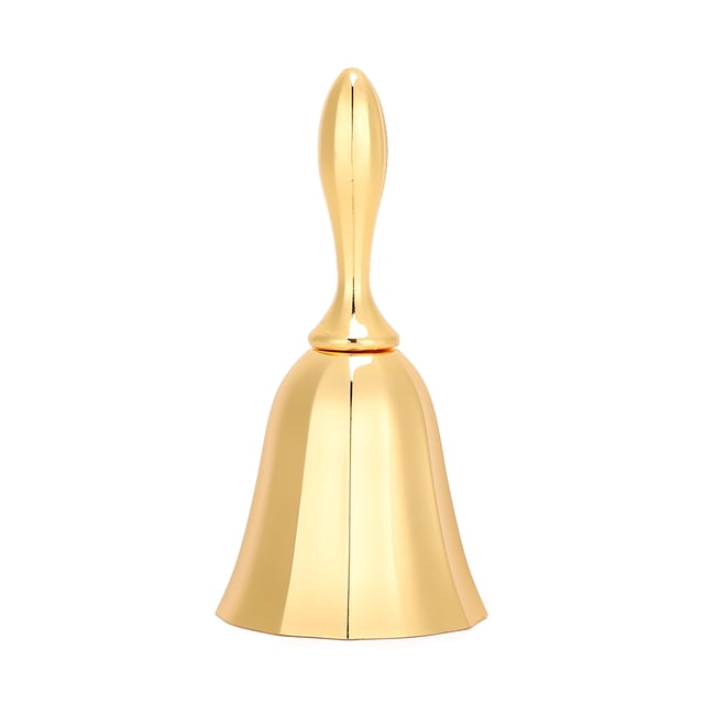 Campana de Mano - Campana de recordatorio de Contador de Campanas de Barra para Servicio de Bar de Clase de Comedor(Oro)