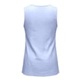thumbnail image 5 of DHFJKG Women Linen Tank Top Summer Lightweight Casual Sleeveless Solid Color Flowy Hem V Neck Camisole Beach Clothes Stylish Tops, 5 of 5