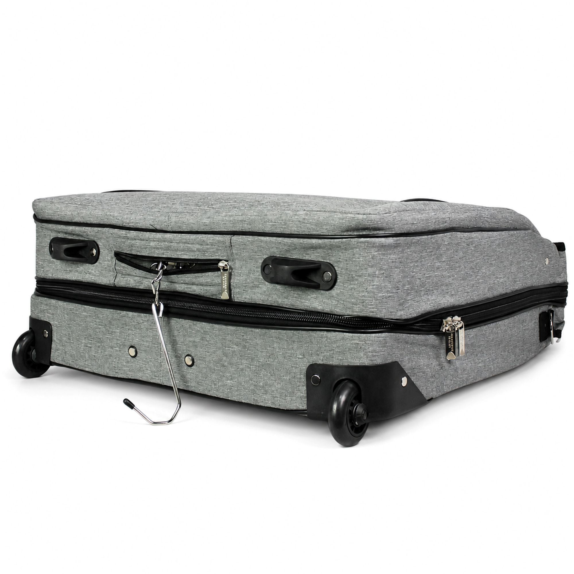 Geoffrey Beene Suit & Dress Carrier, Wrinkle-Free Hanging Clothes Rolling Garment Bag With Inline Skate Wheels and Shoulder Strap, 22” Folded