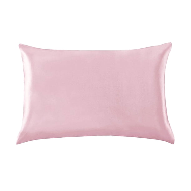 Color Ding Simulación de color sólido Funda de almohada de seda Funda de almohada de seda helada Cremallera 20x26 pulgadas / 51x66 cm