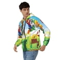 thumbnail image 4 of Lsque Mario for Mens Full-zip Hoodie, Zip-up Pullover Hooded Sweatshirt, Kangaroo Pocket Hoodie Ideal for Daily Wear, Travel, and Home-3X-Large, 4 of 8