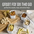 thumbnail image 3 of Cook With Color 2-Pack 4-Compartment Mini Snackle Box, Charcuterie and Snack Container, Divided Serving Tray with Lids, Dishwasher Safe, Black & White, 3 of 10