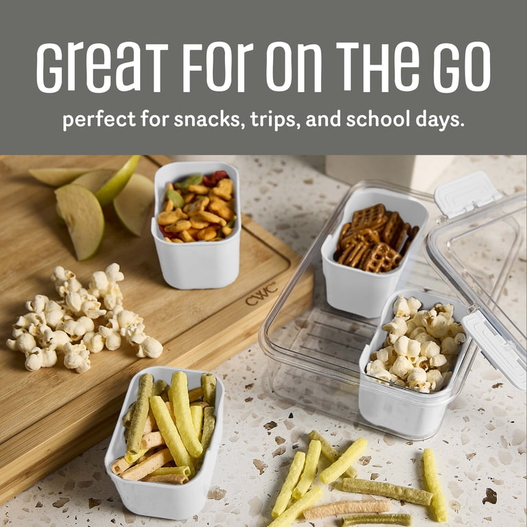 Cook With Color 2-Pack 4-Compartment Mini Snackle Box, Charcuterie