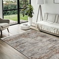 thumbnail image 4 of Beige Abstract Area Rugs for Living Room Washable Rugs Boho Moroccan Area Rug Soft Neutral Geometric Bohemian Carpet Distressed Indoor Rug for Bedroom Dining Room Office Foldable Nonslip Rug, 4 of 9